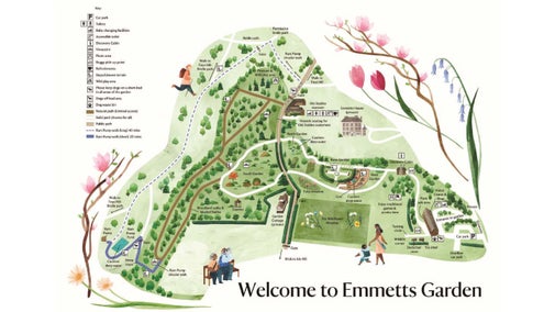 illustrated map of Emmetts Garden